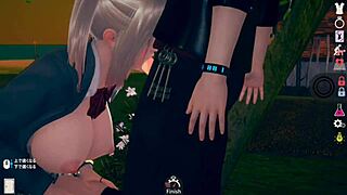 bright positive ai girl play erotic video blonde busty jk edition with sex real 3dcg erotic game hentai game