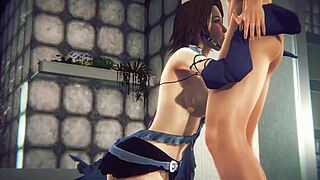 Final Fantasy Hentai Yuna Sucks And Gets Anal Creampie