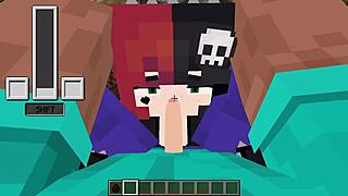 Ellie gets a deepthroat facial in this porn video