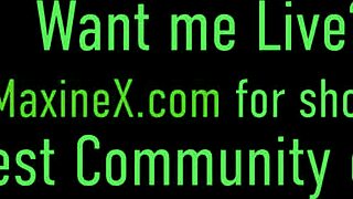 Maxine X teaches Ashley Fires squirting in lesbian doggystyle with toys.