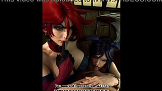 League Of Legends Cosplay: Miss Fortune And Ahri In Uncensored Hentai Action