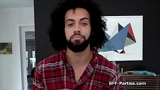 Dinner leads to a sloppy foursome with blowjobs and rimjobs