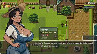 Lost Lagoon Harem Hentai Game Ep 5 Sexy Farmer Exposing Her Pussy Outside
