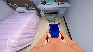 mita cappie in hentai game blowjob and various sex positions