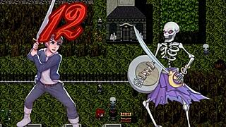 I play with furry and horsecock dildo in harem game