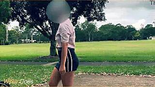 I flash my shaved pussy in public with short skirt