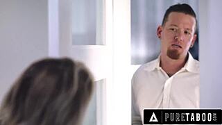 why hide in the closet, kali roses? cheating housewife nearly caught!