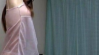 Japanese Busty Girl Dances in See-Through Sexy Lingerie