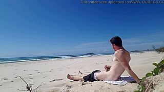Guy Jerks Off Outdoors On The Beach In Public Masturbation Video