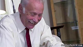 Horny Old Man Jerking Off to Ivy's Massive Tits