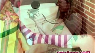 Little Liana enjoys licking and fingering her lesbian partner