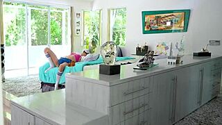 Cute teen 18+ busted playing with pussy by step brother