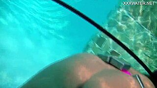 underwater self sex with purple dildo by nora shmandora