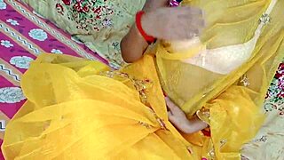 Indian newlywed wife enjoys honeymoon fucking with husband, homemade video of virgin couple