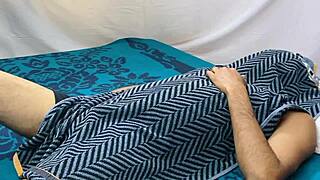 Rahul’s aunty and I shared a bed at night with clear Hindi dirty talk in full HD.