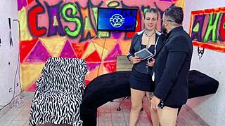 Suzy shares her ass with DJ in sheer outfit