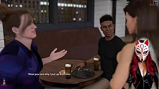 upskirt peek at the bar, huh?