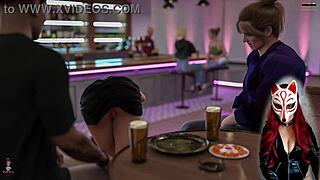 upskirt peek at the bar, huh?