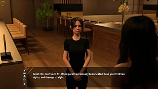 stunning brunette talks taboo in hentai game?