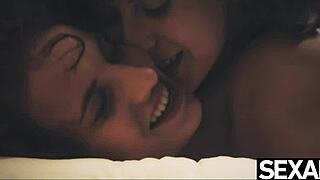 Lesbian Redhead Makes Her Girlfriend's Big Natural Tits Bounce