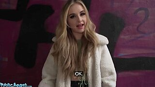 I Fucked Blonde Brit Babe's Shaved Pussy Outdoors in POV