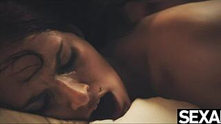 Lesbian Redhead Makes Her Girlfriend's Big Natural Tits Bounce