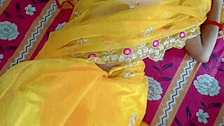 Indian newlywed wife enjoys honeymoon fucking with husband, homemade video of virgin couple