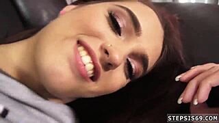 Teen Sucks Stepbro's Cock While Worshipping Feet