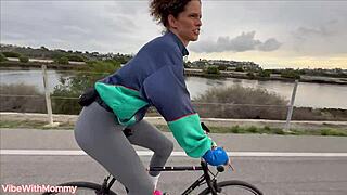 Inappropriate stepmom on vacation fucks around town, so naughty! 😈