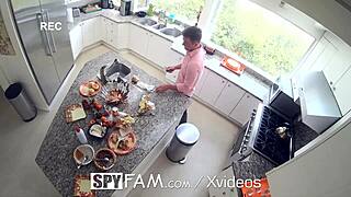 spfam step sis fucked hard in kitchen on thanksgiving