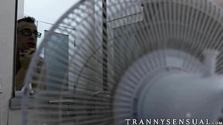 Hot Shemale Casey Kisses Drills Her Insecure Boyfriend