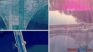 amateur gives handjob to nerd in reality