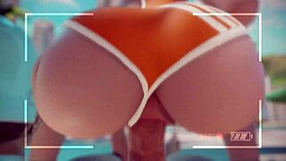 overwatch tracer rides cock at the beach