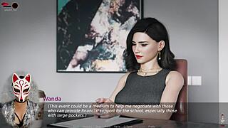 Ms. Denvers, milf in torn stockings, seduces