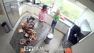 spfam step sis fucked hard in kitchen on thanksgiving
