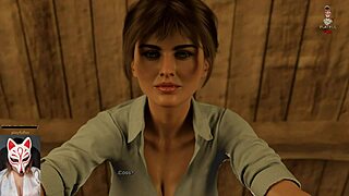 Artemis Plays Adult VN, Riding and Getting Cum in Mouth