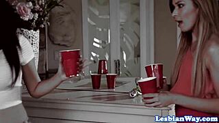 Gorgeous teens outdoor scissoring