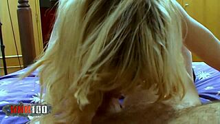 blonde milf enjoys intimate moment with partner