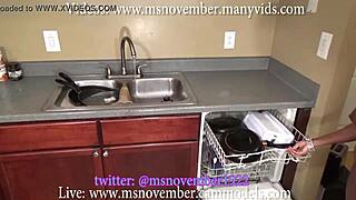 Ebony Teen Spreading Booty For Step Brother