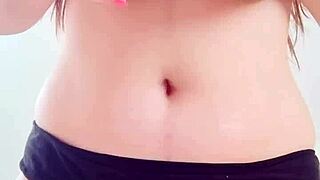 i gots hot massage on big cowboy boobs in black bikini