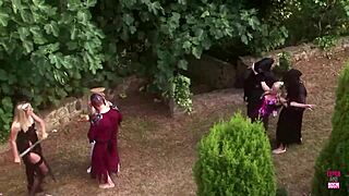 Three Blondes Feel Intense Orgasm In Outdoor Orgy