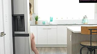 demi kicks off her morning with cream from a huge shaft