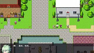 female knight gets her chest attacked by companions in this hentai