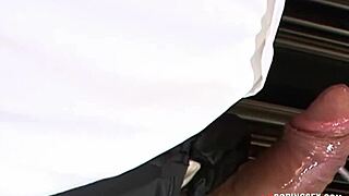 Gorgeous brunette shoves huge cock in ass 😘