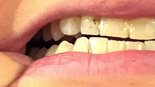 close up of fifi foxx eating gummy bears