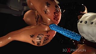 Horny lesbian blonde slut in restraints, want strap-on fucking?