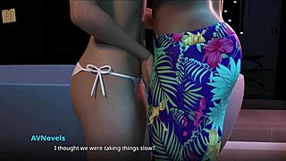 Stacey shows off her perfect body in game