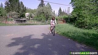 The stud rams kizzy sixx's tight pussy hard in missionary before cumming on her orthodontic hardware