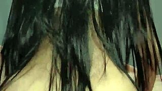 Cowgirl with long hair rides dick to creampie