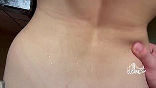 Colombian slut katty blake fucks wildly in the bathroom.